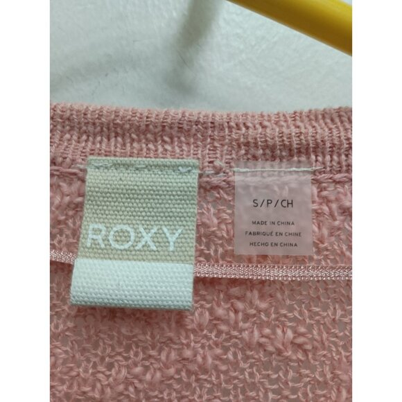 Roxy Womens BOHO Cardigan Small Pink Longline Open Front Minimalist Casual - Picture 3 of 9